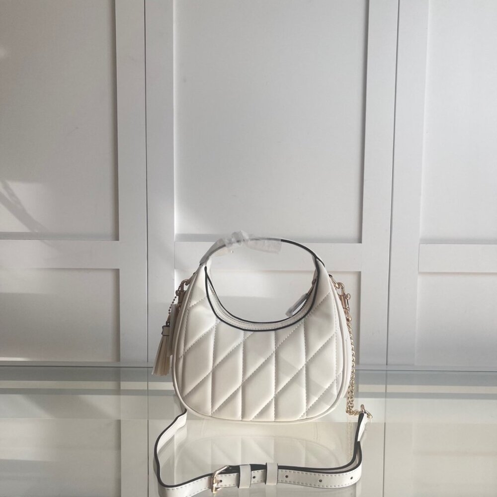 COACH Women's New Crescent-Shaped Bag with Round Ring Chain Shoulder/Crossbody S - Picture 3 of 9